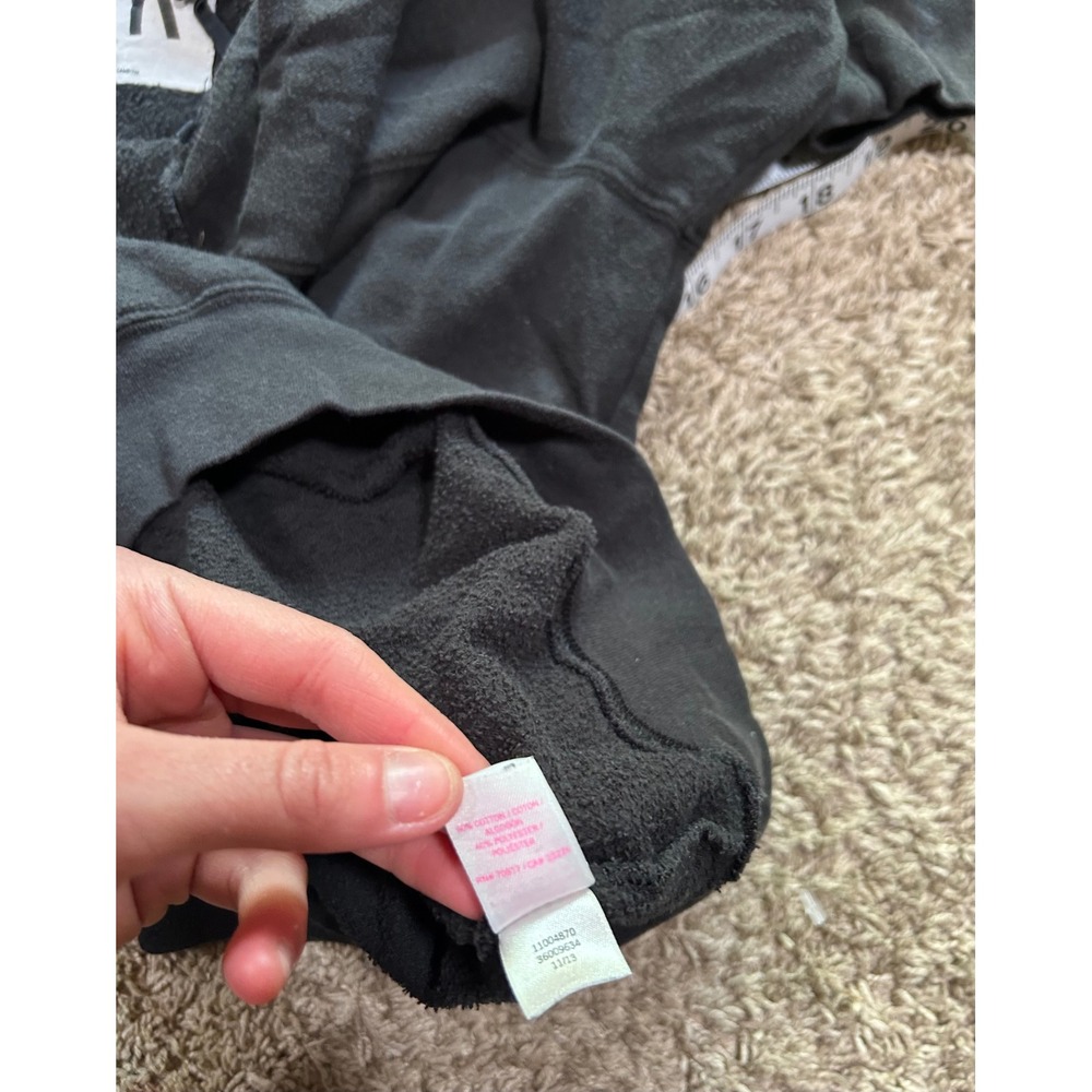 Victoria's Secret PINK Black Off The Shoulder Love Pink Graphic Sweatshirt S - Picture 5 of 6